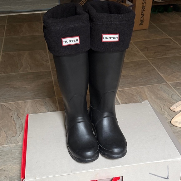 Hunter Black Women's Winter & Rain Boots - Picture 3 of 9
